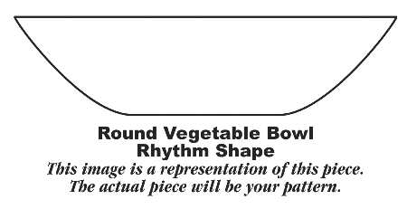 Autumn (Rhythm Shape) 8" Round Vegetable Bowl