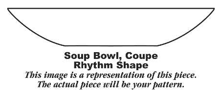 Currier & Ives (Green Band) Coupe Soup Bowl