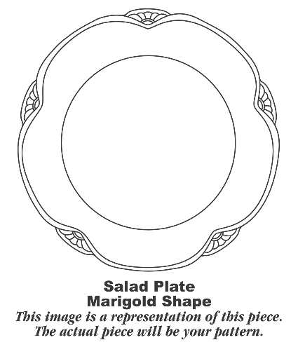 Golden Rose (Marigold Shape) Salad Plate