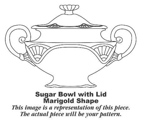 Golden Rose (Marigold Shape) Sugar Bowl & Lid
