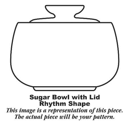 Rhythm White Sugar Bowl & Lid