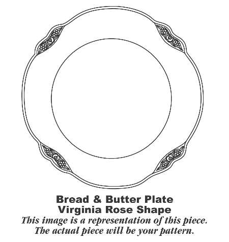 Fluffy Rose 5 (No Trim) Bread & Butter Plate