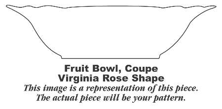Fluffy Rose (Gold Trim) Fruit/Dessert (Sauce) Bowl