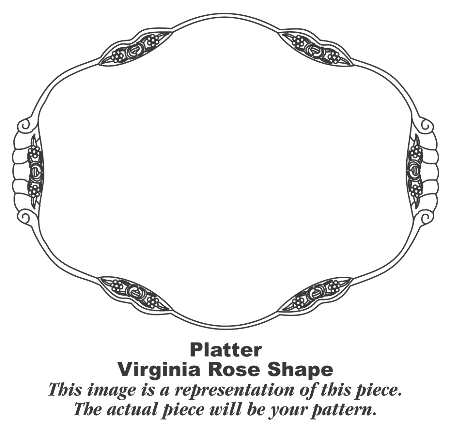 Columbines 15" Oval Serving Platter