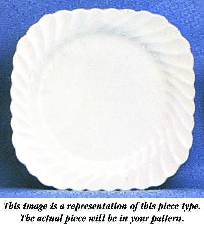 Coaching Scenes Blue Square Salad Plate