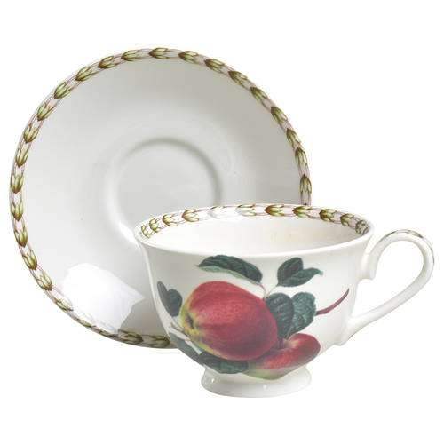 Hooker's Fruit (Fine China, Not Made in England) Footed Cup & Saucer Set