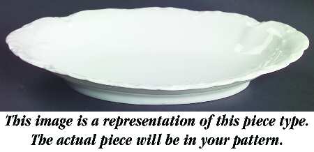 Ranson (Gold Trim) 11" Shallow Oval Vegetable Bowl