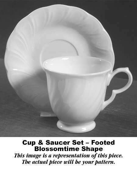 Mountain Rose Footed Cup & Saucer Set