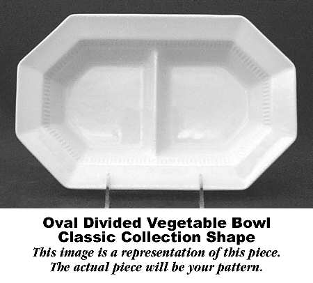 Savoy 11" Oval Divided Vegetable Bowl