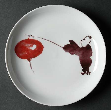 Marquises & Mandarins (White) Coupe Salad Plate