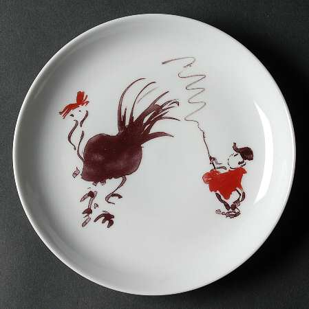 Marquises & Mandarins (White) Coupe Salad Plate