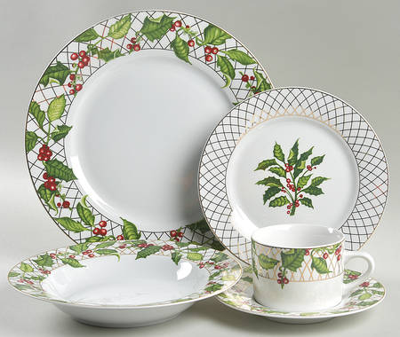 Holly Berry 5 Piece Place Setting