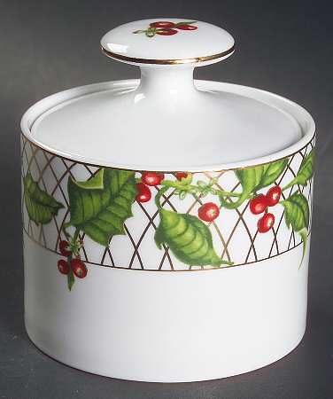 Holly Berry Sugar Bowl & Lid