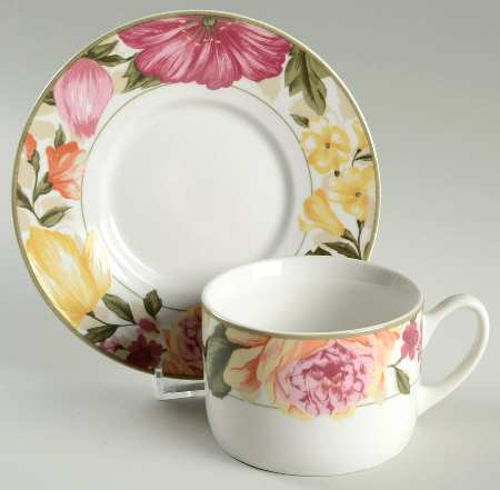 Katrina Flat Cup & Saucer Set