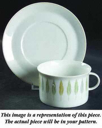 Gala Grey (Platinum Trim) Oversized Cup & Saucer Set
