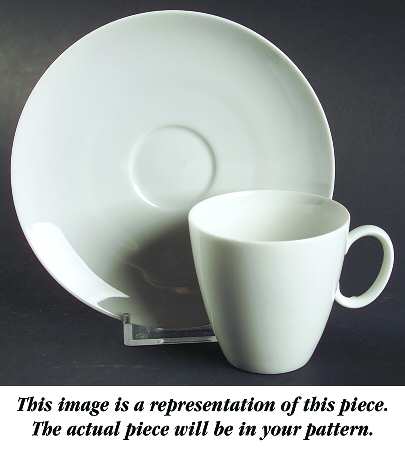 Ermine Flat Demitasse Cup & Saucer Set