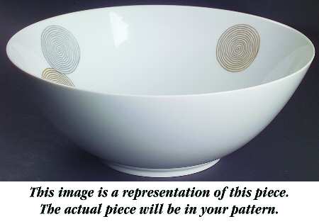 Ermine 10" Large Salad Serving Bowl