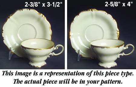 R466 Footed Cup & Saucer Set