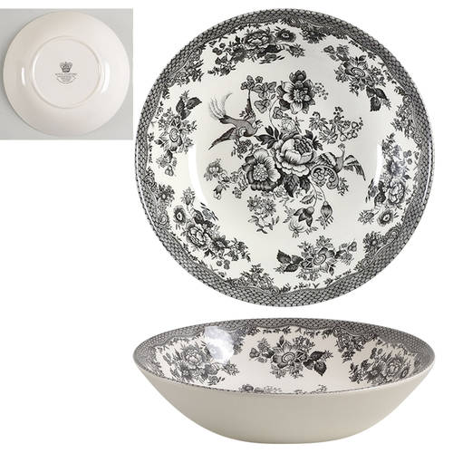 Asiatic Pheasant Black Soup/Cereal Bowl - Set of 4