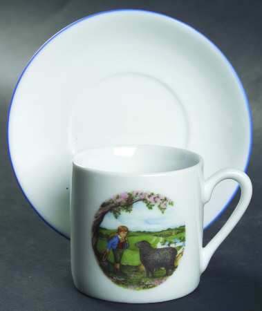 Heidi & Peter Flat Demitasse Cup & Saucer Set