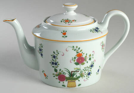 Chine Petit Panier Chinois Celadon Teapot & Lid
