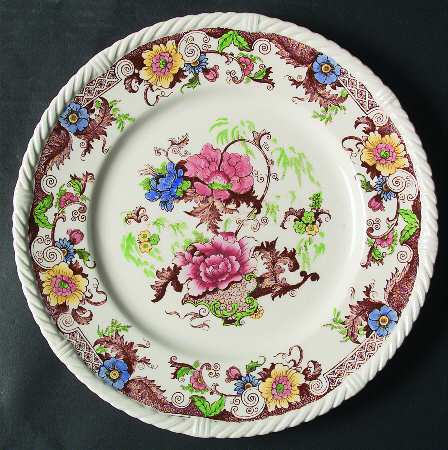 Bentick (Brown, Embossed, Scalloped) by Royal Cauldon