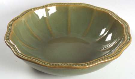 Hobnail Fall Green 11" Large Salad Serving Bowl