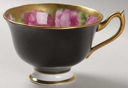 Old English Rose Matte Footed Cup