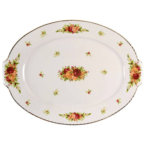Old Country Roses Holiday (2006) 19" Oval Serving Platter