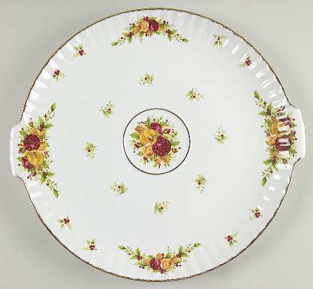 Old Country Roses Holiday (2006) Chip Bowl/Plate for Chip & Dip Set
