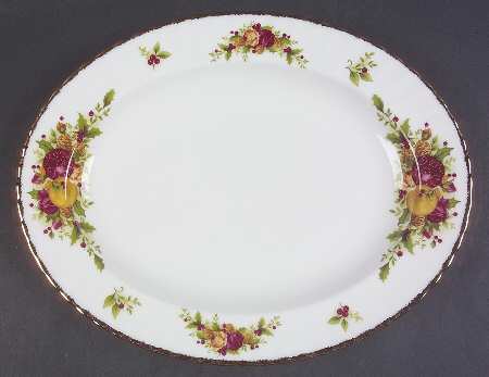 Old Country Roses Holiday (2006) 13" Oval Serving Platter