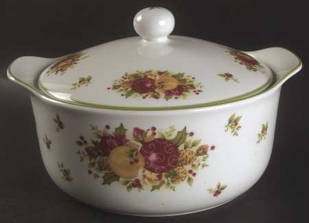 Old Country Roses Holiday (2006) 2.5 Qt Round Covered Casserole