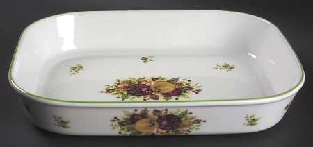 Old Country Roses Holiday (2006) 12" Rectangular Baker by Royal Albert