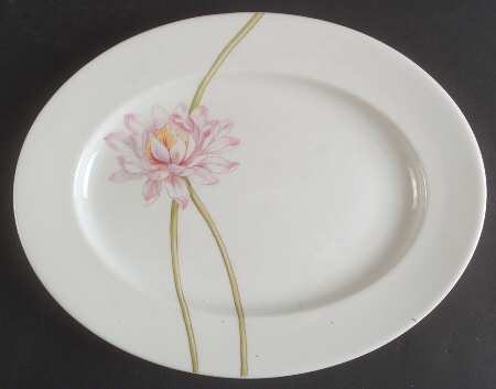 Water Lily 13" Oval Serving Platter