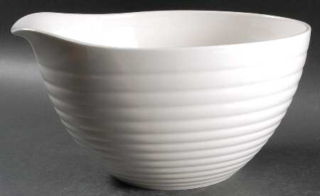 Maze White (Porcelain) 11" Mixing Bowl