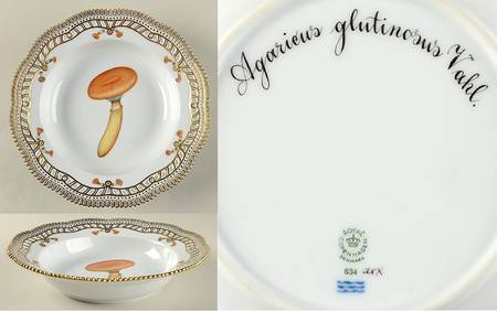 Flora Danica Fungi Collection Pierced Large Rim Soup Bowl