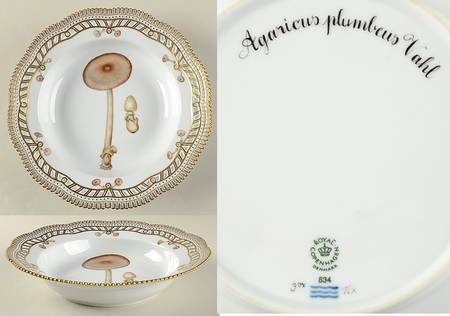 Flora Danica Fungi Collection Pierced Large Rim Soup Bowl