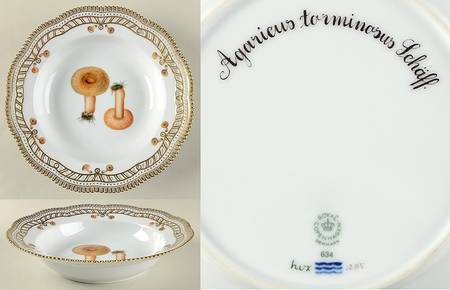 Flora Danica Fungi Collection Pierced Large Rim Soup Bowl