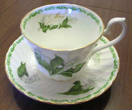 Flower of the Month Flat Cup & Saucer Set