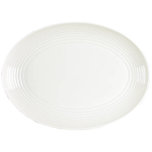 Maze White (Porcelain) 13" Oval Serving Platter