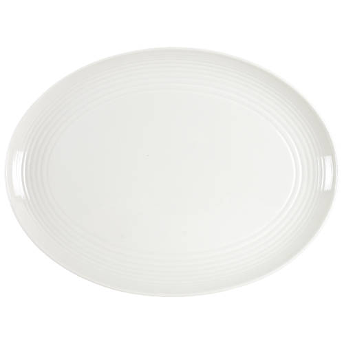Maze White (Porcelain) 17" Oval Serving Platter