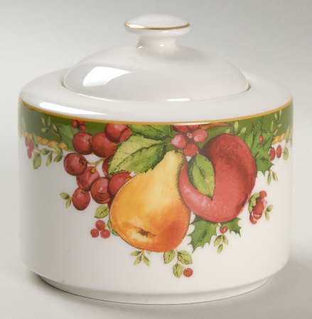 Winter's Garland Sugar Bowl & Lid