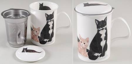 Cats Galore Lancaster Mug & Lid with Metal Infuser