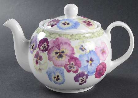Pansy Teapot & Lid