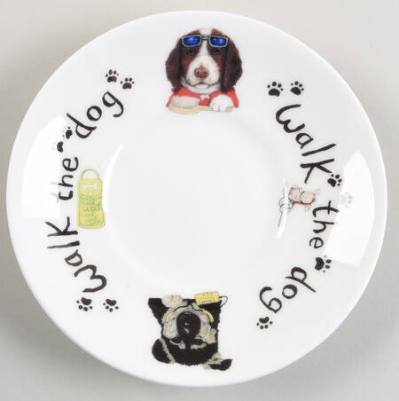 Animal Fashion Dog Saucer for Breakfast Cup