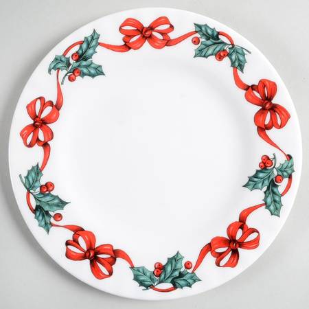 Christmas Ribbon Salad/Dessert Plate
