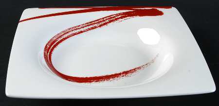 Paint It Red Rim Soup Bowl