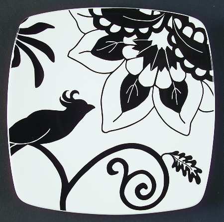 Songbird Black Salad Plate