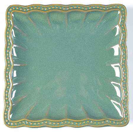 Hobnail Peacock Green (Square) Salad Plate