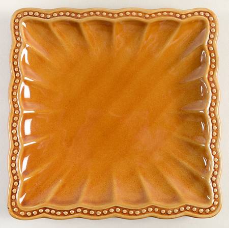 Hobnail Honey Square Salad Plate